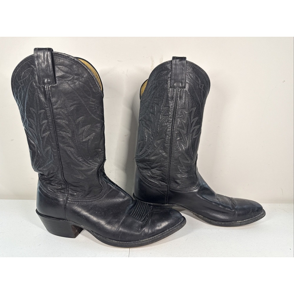 Nocona Vintage‎ Black Deertan Leather Western Boots 7501-27-403 Men's Size 9D
